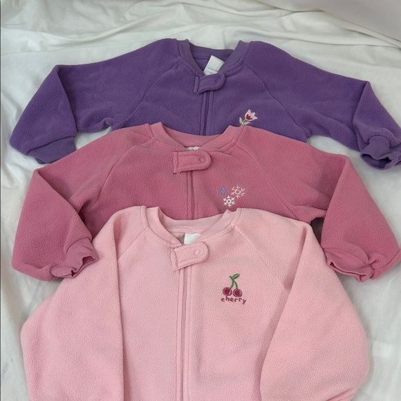 Wonderkids Lot Set of 3 Footed Fleece Pajamas Size 4t - Picture 1 of 12